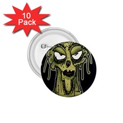 Ugly Monster Portrait Drawing 1 75  Buttons (10 Pack)