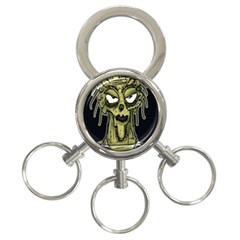 Ugly Monster Portrait Drawing 3-ring Key Chain by dflcprintsclothing