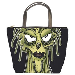 Ugly Monster Portrait Drawing Bucket Bag