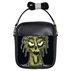 Ugly Monster Portrait Drawing Girls Sling Bag by dflcprintsclothing