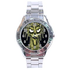 Ugly Monster Portrait Drawing Stainless Steel Analogue Watch by dflcprintsclothing