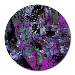 Lo-fi Hyperactivity Round Mousepads by MRNStudios