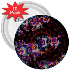 Viral Mandala 3  Buttons (10 Pack)  by MRNStudios