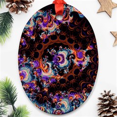 Viral Mandala Oval Ornament (two Sides) by MRNStudios