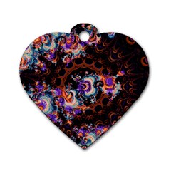 Viral Mandala Dog Tag Heart (one Side) by MRNStudios