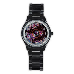 Viral Mandala Stainless Steel Round Watch by MRNStudios