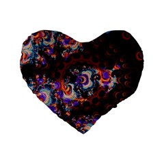 Viral Mandala Standard 16  Premium Flano Heart Shape Cushions by MRNStudios