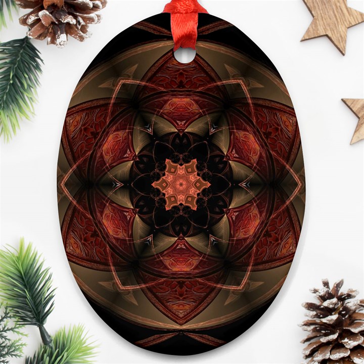 Mrn Medallion Oval Ornament (Two Sides)