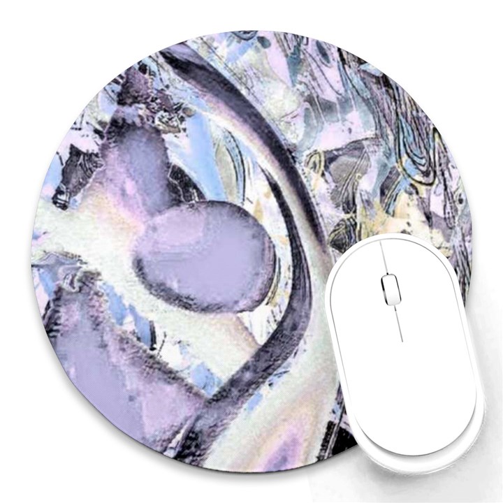 Landslide Baby Blue Round Mousepads