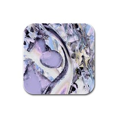 Landslide Baby Blue Rubber Square Coaster (4 Pack)  by MRNStudios