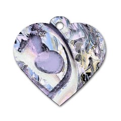 Landslide Baby Blue Dog Tag Heart (two Sides) by MRNStudios