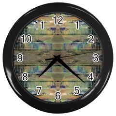 Painted Stripes Repeats Wall Clock (black)