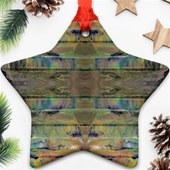 Painted Stripes Repeats Star Ornament (two Sides) by kaleidomarblingart