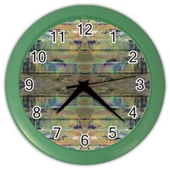 Painted Stripes Repeats Color Wall Clock by kaleidomarblingart