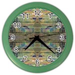 Painted Stripes Repeats Color Wall Clock Front