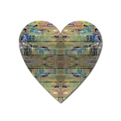 Painted Stripes Repeats Heart Magnet by kaleidomarblingart