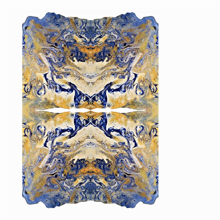 Gold on blue symmetry Small Garden Flag (Two Sides)