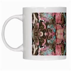 Velvet Arabesque White Mugs by kaleidomarblingart