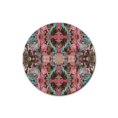 Velvet Arabesque Rubber Coaster (round)  by kaleidomarblingart