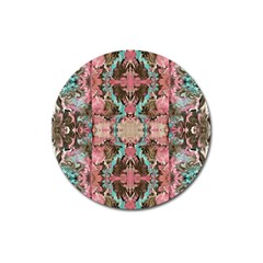 Velvet Arabesque Magnet 3  (round) by kaleidomarblingart