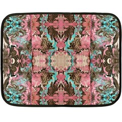 Velvet Arabesque Double Sided Fleece Blanket (mini)  by kaleidomarblingart