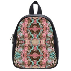 Velvet Arabesque School Bag (small) by kaleidomarblingart