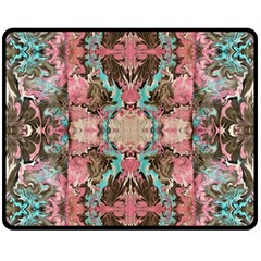 Velvet Arabesque Fleece Blanket (medium)  by kaleidomarblingart