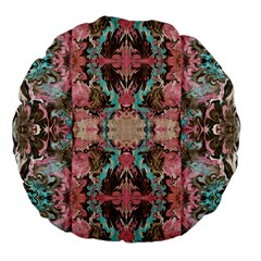 Velvet Arabesque Large 18  Premium Flano Round Cushions by kaleidomarblingart