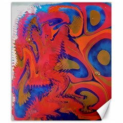 Red Flames Canvas 8  X 10  by kaleidomarblingart