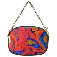 Red Flames Chain Purse (one Side) by kaleidomarblingart