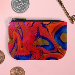 Red Flames Mini Coin Purse by kaleidomarblingart