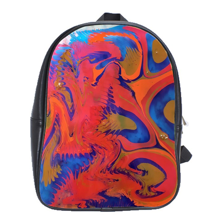 Red flames School Bag (Large)