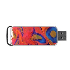 Red Flames Portable Usb Flash (one Side) by kaleidomarblingart