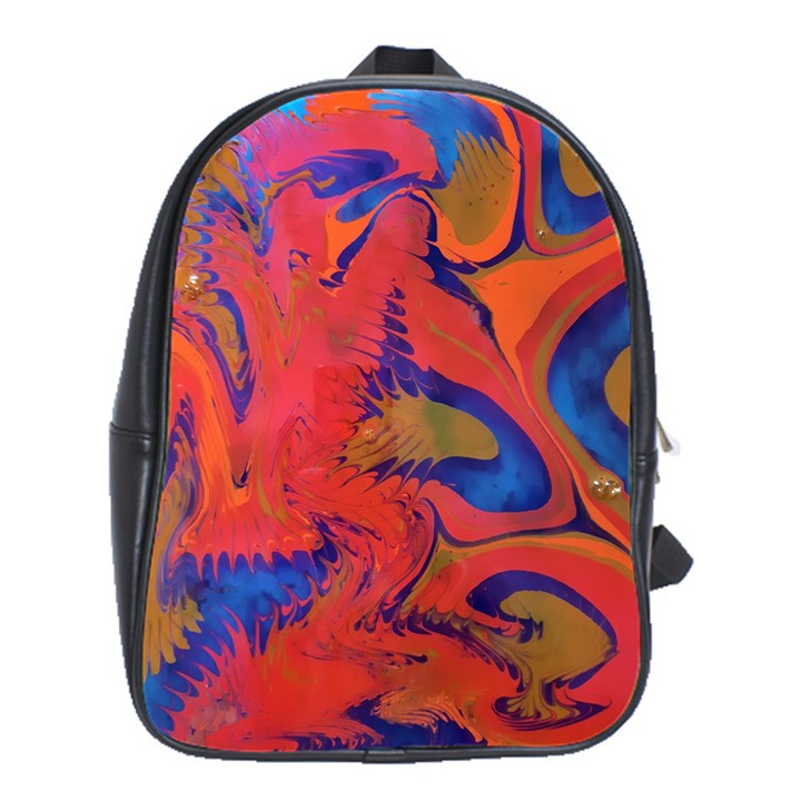 Red flames School Bag (XL)