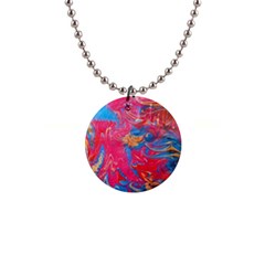 Abstract Flames 1  Button Necklace