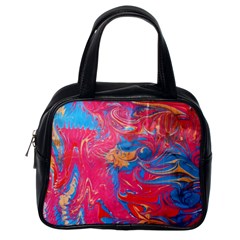 Abstract Flames Classic Handbag (one Side) by kaleidomarblingart