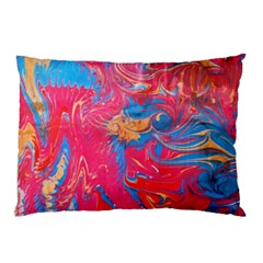 Abstract Flames Pillow Case by kaleidomarblingart