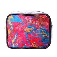 Abstract Flames Mini Toiletries Bag (one Side) by kaleidomarblingart