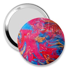 Abstract Flames 3  Handbag Mirrors by kaleidomarblingart