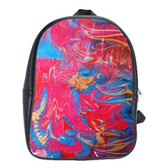 Abstract Flames School Bag (xl) by kaleidomarblingart