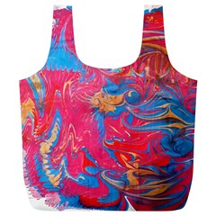 Abstract Flames Full Print Recycle Bag (xl) by kaleidomarblingart