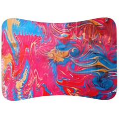 Abstract Flames Velour Seat Head Rest Cushion by kaleidomarblingart