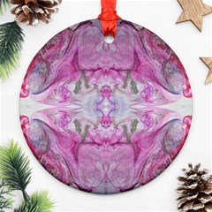 Painted Gem Ornament (round) by kaleidomarblingart