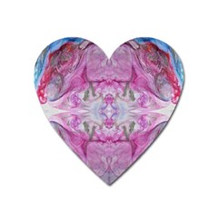 Painted Gem Heart Magnet by kaleidomarblingart