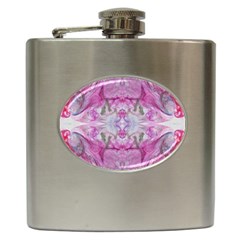 Painted Gem Hip Flask (6 Oz) by kaleidomarblingart