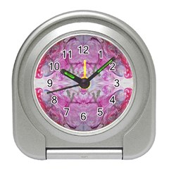 Painted Gem Travel Alarm Clock by kaleidomarblingart