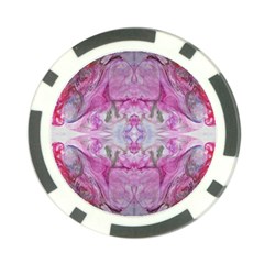 Painted Gem Poker Chip Card Guard by kaleidomarblingart