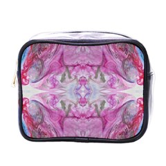 Painted Gem Mini Toiletries Bag (one Side) by kaleidomarblingart