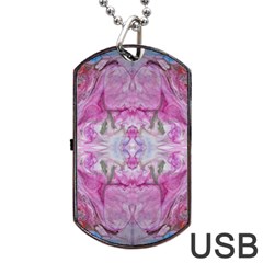 Painted Gem Dog Tag Usb Flash (two Sides) by kaleidomarblingart