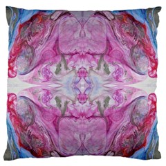 Painted Gem Large Flano Cushion Case (one Side) by kaleidomarblingart